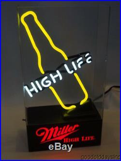 Rare Vintage Mini Miller High Life Neon Beer Sign 1980's Small Bar Back Style