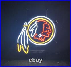 Rare Washington Sport Team Neon Sign Bar Vintage Glass Artwork Lamp Decor