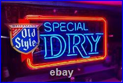 Rare and Large (31.5W) Vintage Old Style Special Dry Beer Neon Bar Light Sign