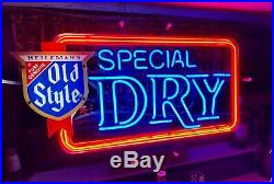 Rare and Large (31.5W) Vintage Old Style Special Dry Beer Neon Bar Light Sign