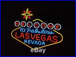 Real Glass Lasvegas Vintage Handmad Store Open Artwork Neon Sign 24X20