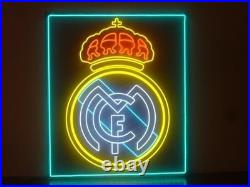 Real Madrid LED Neon Sign 24x30 Light Man Cave Vintage Room Wall Decor