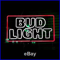 Red BUD LIGHT BUDWEISER BEER BAR VINTAGE CLUB MAN CAVES MILLER NEON SIGN 12X8