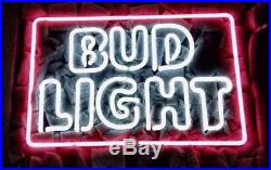 Red BUD LIGHT BUDWEISER BEER BAR VINTAGE CLUB MAN CAVES MILLER NEON SIGN 12X8
