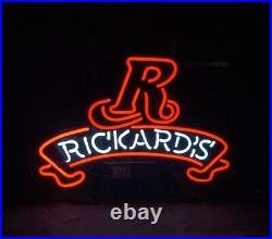 Red Rickards Neon Beer Sign Custom Neon Light Vintage Display Shop Garage 17