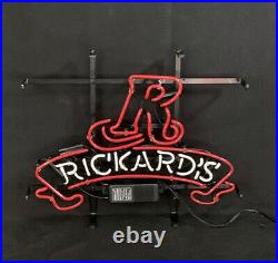 Red Rickards Neon Beer Sign Custom Neon Light Vintage Display Shop Garage 17