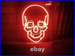 Red Skull Vintage Neon Light Sign Gift Decor Game Room 17