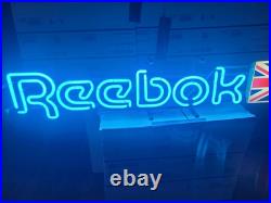 Reebok Store Display 90s Vintage Light Up Advertising Sign Neon 24x12.5