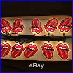 Rolling Stones Man Cave Neon Sign Beer Bar Pub Studio Party Lamp Tan set vintage