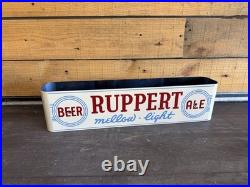 Ruppert Beer Old Porcelain Advertising Sign Dbl Sided Neon Can Vintage Signs