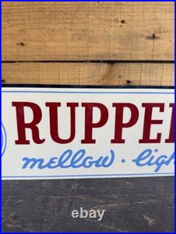 Ruppert Beer Old Porcelain Advertising Sign Dbl Sided Neon Can Vintage Signs
