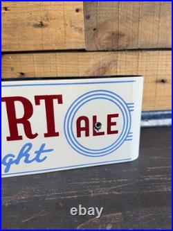 Ruppert Beer Old Porcelain Advertising Sign Dbl Sided Neon Can Vintage Signs
