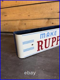 Ruppert Beer Old Porcelain Advertising Sign Dbl Sided Neon Can Vintage Signs