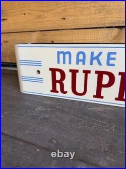 Ruppert Beer Old Porcelain Advertising Sign Dbl Sided Neon Can Vintage Signs