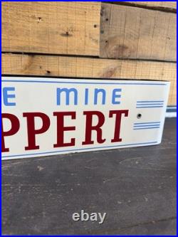 Ruppert Beer Old Porcelain Advertising Sign Dbl Sided Neon Can Vintage Signs