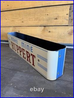 Ruppert Beer Old Porcelain Advertising Sign Dbl Sided Neon Can Vintage Signs