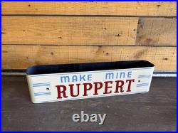 Ruppert Beer Old Porcelain Advertising Sign Dbl Sided Neon Can Vintage Signs