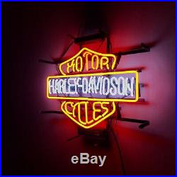SALE Harley Davidson UK Real Glass Handmade Vintage Custom Neon Sign NEW 17x14'