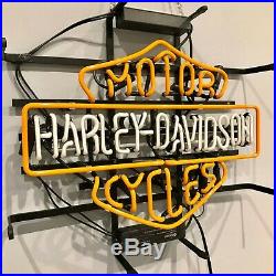 SALE Harley Davidson UK Real Glass Handmade Vintage Custom Neon Sign NEW 17x14'