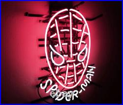 SPIDER MAN Neon Light Sign Glass Vintage Bar Room Wall Lamp