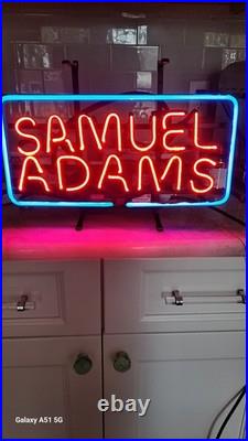 Samuel Adams Neon Sign / Lamp/ BAR LIGHT, 18 x 12, VINTAGE, MANCAVE
