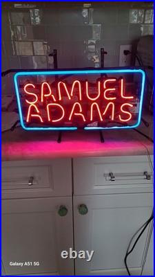 Samuel Adams Neon Sign / Lamp/ BAR LIGHT, 18 x 12, VINTAGE, MANCAVE