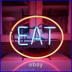 Scott & Fetzer Antique Neon Light Diner EAT Sign 1950s RARE 17W x 15T Vintage