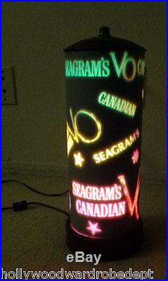 Seagrams VO Canadian Whiskey bar ad vtg 7 sign neon mid century light lamp