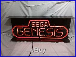 Sega Genesis Neon Sign Vintage Ex-Rental Store Promotional Working Tested PTS