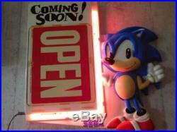 Sega Sonic 90's Neon signs Coming soon Open US Vintage Collector ItemRare game