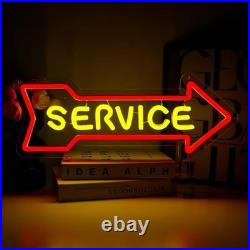 Service Flex Neon Sign 26x8 Light Man Cave Vintage Car Garage Wall Decor