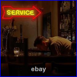 Service Flex Neon Sign 26x8 Light Man Cave Vintage Car Garage Wall Decor