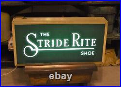 Sharp Vtg THE STRIDE RITE SHOE Light Up Sign by Neon Products Inc. Lima Ohio