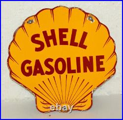 Shell Gasoline Vintage Style Porcelain Signs Gas Pump Plate Man Cave Station