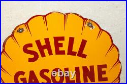 Shell Gasoline Vintage Style Porcelain Signs Gas Pump Plate Man Cave Station