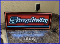 Simplicity mower tractor vintage 100 Yr Neon Sign Man Cave Dealer Sign Swag lawn