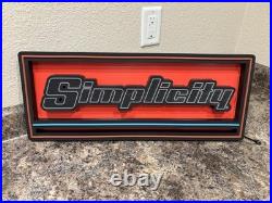Simplicity mower tractor vintage 100 Yr Neon Sign Man Cave Dealer Sign Swag lawn
