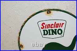 Sinclair Dino Oil Vintage Style Porcelain Signs Gas Pump Plate Man Cave Station