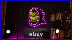 Skeletor LED Neon Sign 24x21 Light Beer Bar Vintage Halloween Wall Decor Skeletor LED Neon Sign 24x21 Light Beer Bar Vintage Halloween Wall Decor