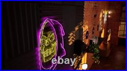 Skeletor LED Neon Sign 24x21 Light Beer Bar Vintage Halloween Wall Decor Skeletor LED Neon Sign 24x21 Light Beer Bar Vintage Halloween Wall Decor