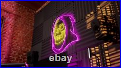 Skeletor LED Neon Sign 24x21 Light Beer Bar Vintage Halloween Wall Decor Skeletor LED Neon Sign 24x21 Light Beer Bar Vintage Halloween Wall Decor