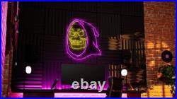 Skeletor LED Neon Sign 24x21 Light Beer Bar Vintage Halloween Wall Decor Skeletor LED Neon Sign 24x21 Light Beer Bar Vintage Halloween Wall Decor
