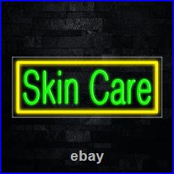 Skin Care LED Neon Sign 30x12 Light Man Cave Vintage Salon Open Wall Decor