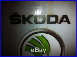 Skoda Auto Car Dealer Garage Vintage Light Box Sign Nt Porcelain Neon Oil Gas