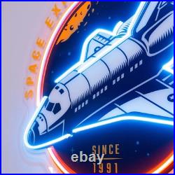 Space Expeditions Neon Sign 24x22 Light Man Cave Vintage Kids Room Art Decor