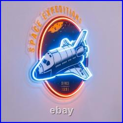 Space Expeditions Neon Sign 24x22 Light Man Cave Vintage Kids Room Art Decor