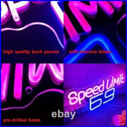 Speed Limit 69 Flex Neon Sign 26x10 Light Man Cave Vintage Garage Wall Decor