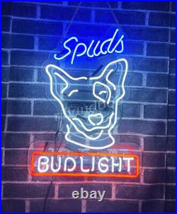 Spuds Mackenzie Dog BVD Light Neon Sign Vintage Style Bar Shop Garage 14x17