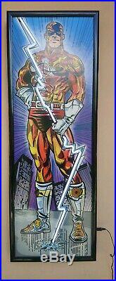 Super Hero Figure Insegna Luminosa al Neon DC Comics Marvel Vintage Lighted Sign