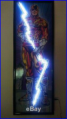 Super Hero Figure Insegna Luminosa al Neon DC Comics Marvel Vintage Lighted Sign